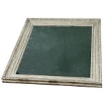 Antique French wall mirror, painted gesso frame and pitted glass, 85 x 73cm