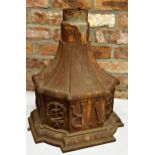 Good quality Victorian cast iron drain hopper converted into a wall light, the hopper cast with