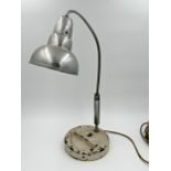 Vintage Industrial 1940s articulated chrome desk lamp by Multilight, 54cm high