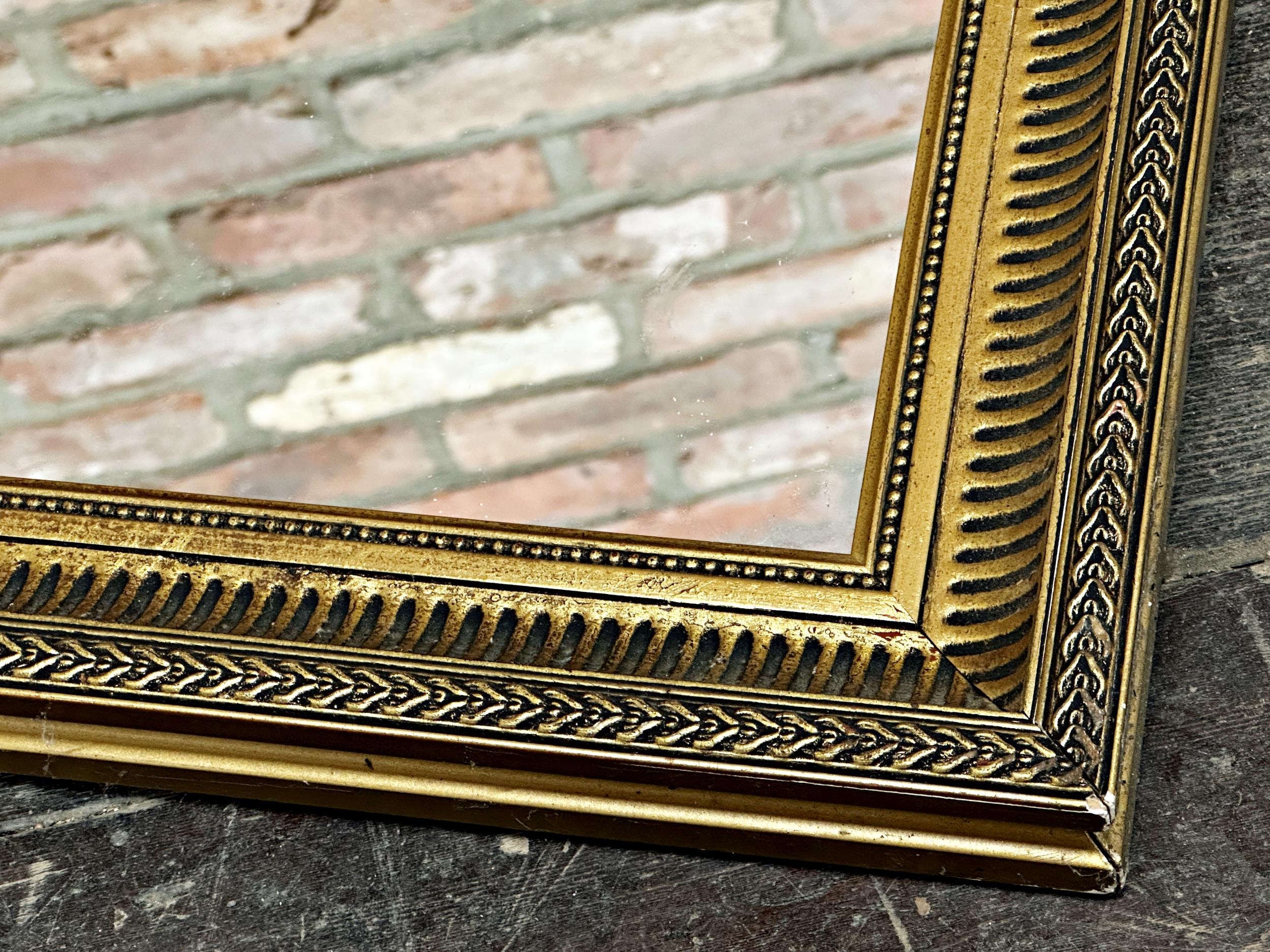 Giltwood wall mirror, with darted frame, 60 x 84cm - Image 2 of 2