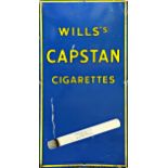 Advertising - 'Wills's Capstan Cigarettes', enamel sign on sheet metal, 91 x 46cm