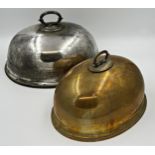 Elkington and Co silver plated cloche or meat cover, 41 x 32cm with a further smaller brass