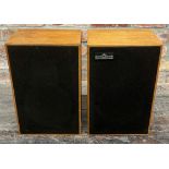 Pair of vintage teak cased speakers by Marsden Hall International model XL15