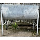 Antique galvanised trough or feeder, Length 93cm x Height 83cm x Width 46.5cm