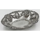 An Edwardian silver fruit dish, Charles Horner, Birmingham 1901, embossed floral swags, masks and