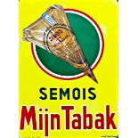 Advertising - 'Semois Mijn Tabak' enamel sign in polychrome, 63 x 45cm