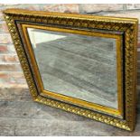 Brights of Nettlebed giltwood wall mirror, bevelled glass and diaper pattern frame, 74 x 81cm