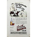 Advertising - 'Newcastle Champion Brown Ale', enamelled tin sign, 61 x 38cm