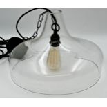 Vintage Industrial style glass pendant light