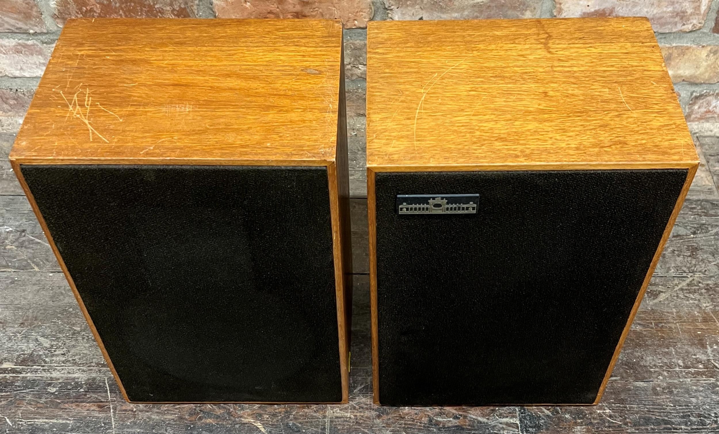 Pair of vintage teak cased speakers by Marsden Hall International model XL15 - Image 2 of 4