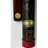 Walter Lindrum Club Cue snooker cue within a toleware cue case by Burroughes & Watts of London (2)