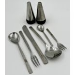 Gerald Benney for Viners - large collection of stainless steel cutlery, with further retro cruet