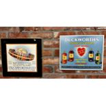 Advertising - 'Duckworth & Co' two carboard panels, the largest 42 x 45cm (2)