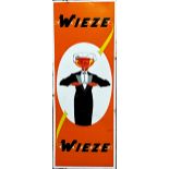 Advertising - 'Wieze Vanroy', picture of a butler holding a beer, signed P Ron Doren, dated 1956