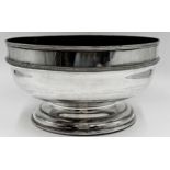 Large Regency Silver Plate pedestal bowl with beaded decoration. h18 x w31.5 x d31.5cm