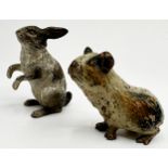 Probably by Franz Bergman - Austrian cold painted bronze study of a Guinea Pig, 4,5cm long and