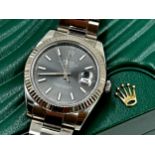 Rolex Oyster Perpetual Datejust 41 stainless steel and white gold gents wristwatch 2018 ref