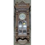 Early 20th century German chiming wall clock, with silvered three train dial inscribed Faisse