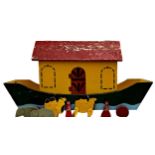 Tip Top Kolour Kraft folk art style Noah's ark on wheels with various animals to include pair of