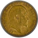 1908 gold sovereign, 8g