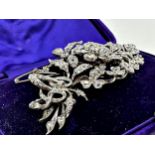 HRH Victoria Diamond Jubilee - Commemorative floral spray diamond brooch, pave set with 151
