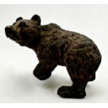 Probably by Franz Bergman - Austrian cold painted bronze study of a brown bear, marked Geschutzt,