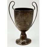 1920s silver twin handled trophy, 20cm high, 5.5oz approx (af)