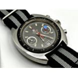 Vintage Tissot Seastar Chronograph stainless steel wristwatch, silvered dial with lume markers,