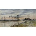 Robert Winter Fraser (1848-1906) - 'Upware, Cambridgeshire', signed, titled and dated (18)90,