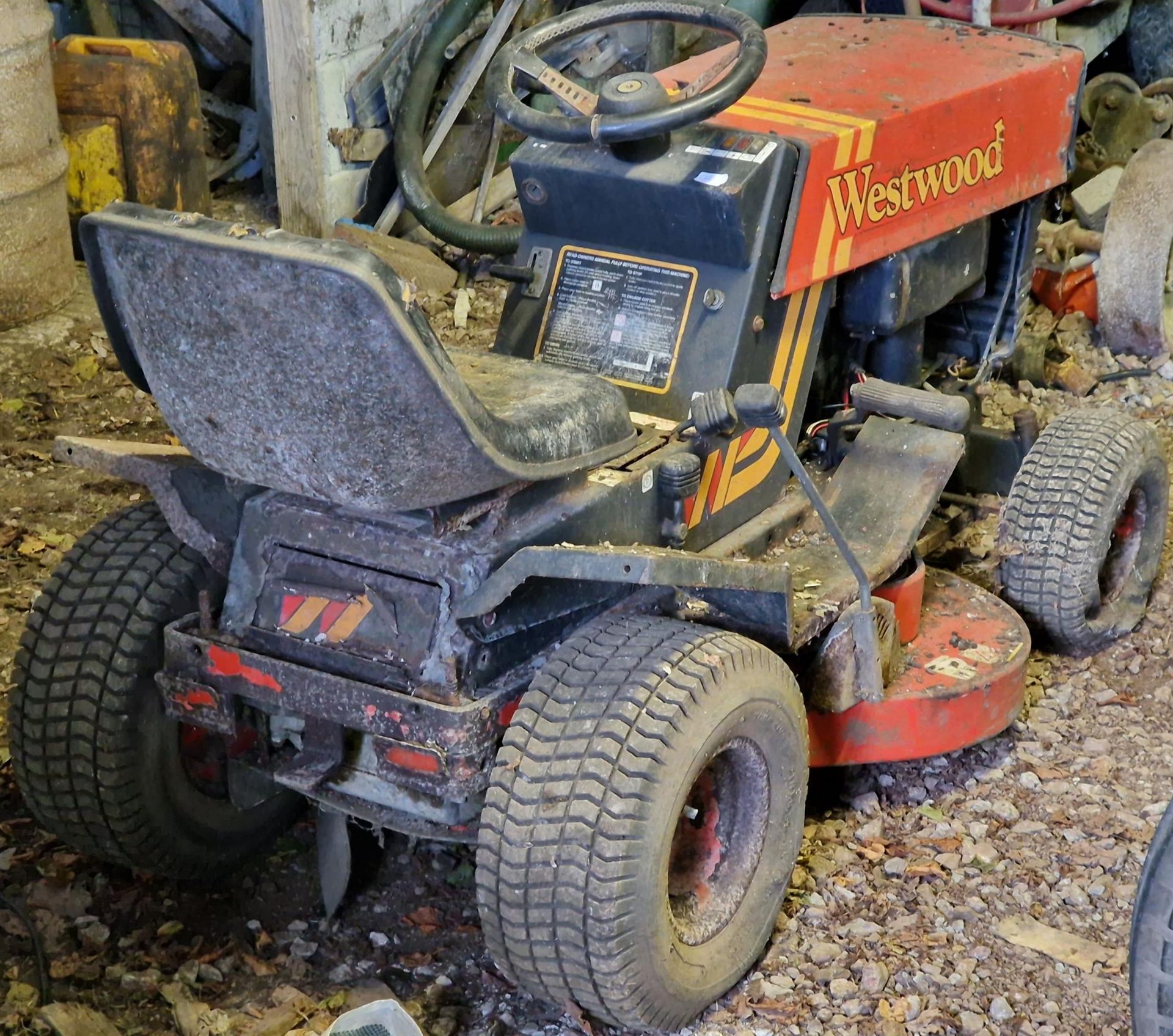 Vintage Westwood petrol powered ride on mower - Image 3 of 3