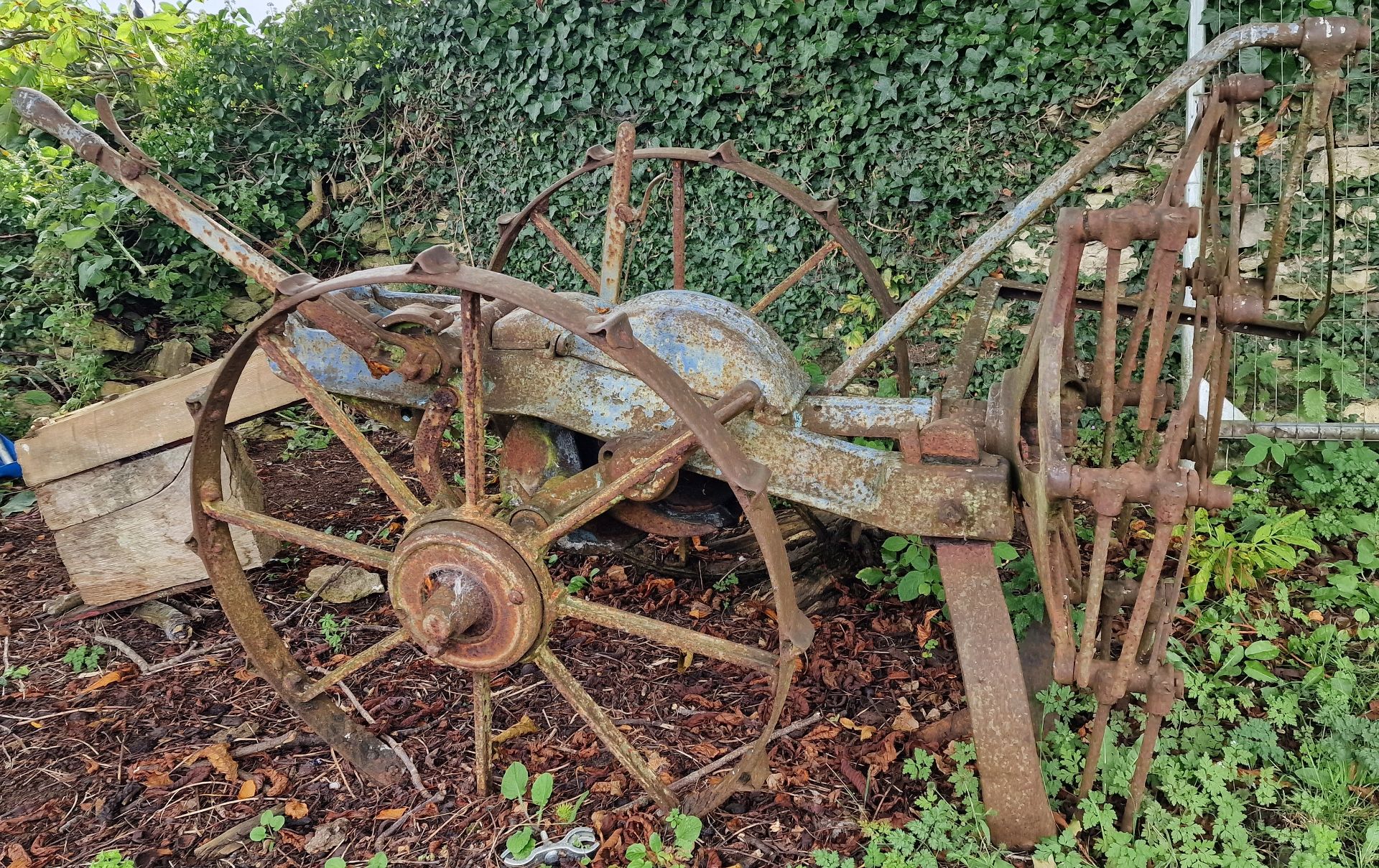 Vintage potato digger by Ransomes Sims