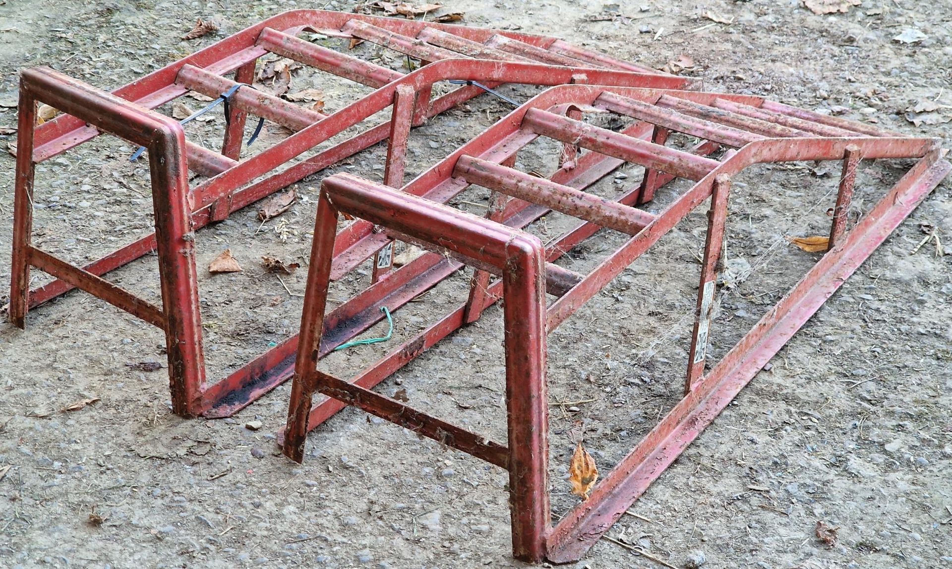 Two pairs of heavy duty iron vehicle ramps - Image 3 of 3