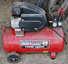 Sealey Power Mobile 50 litre compressor together with one other (2)