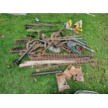 Collection of various vintage tractor parts