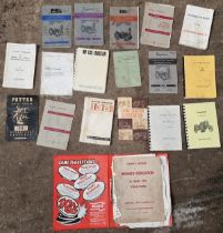 Collection of mainly Massey Ferguson tractor service instruction booklets