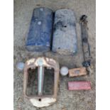 Collection of vintage Fordson Standard parts to include fuel tanks, front axle, toolboxes etc