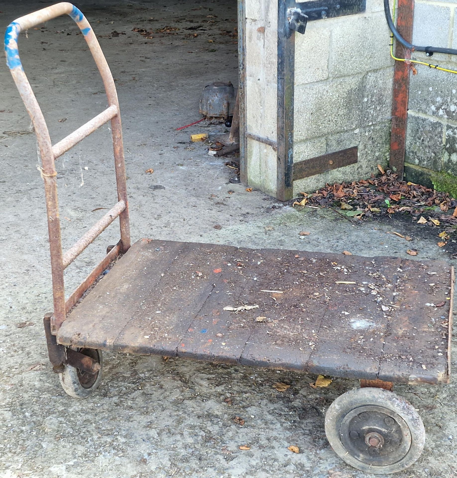 Vintage industrial platform trolley