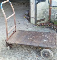 Vintage industrial platform trolley