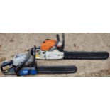 Mac Allister MCSP40 petrol chainsaw plus one other (2)