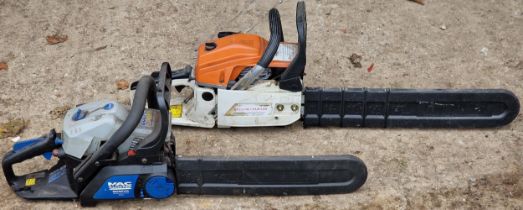 Mac Allister MCSP40 petrol chainsaw plus one other (2)