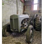 Vintage Ferguson T20 grey petrol/TVO powered tractor, needs a new battery but should start,