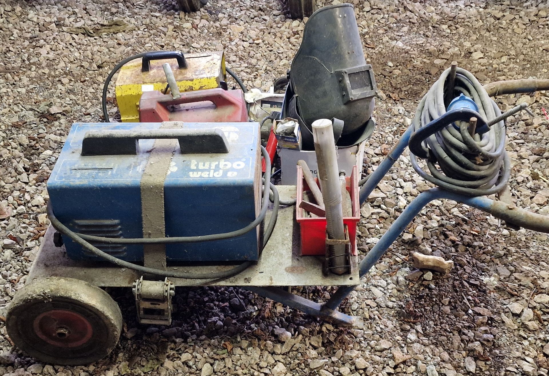 Turbo Weld 8 on trolley with Hilka Pro Craft 1400 welder and a further welder by Topweld (3) - Image 2 of 3