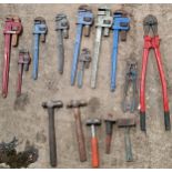 Collection of wrenches and other hand tools (15)`