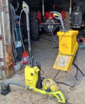 Karcher K4 Compact power washer together with a Karcher 110 power washer, AL-KO Dynamic H 1600