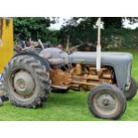 Vintage Ferguson 35 Grey and Gold diesel tractor, starts and drives with working hydraulics, in very