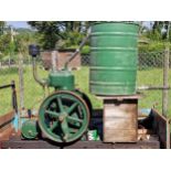 Good vintage R.A Lister of Dursley water pump with green painted finish