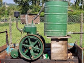 Good vintage R.A Lister of Dursley water pump with green painted finish