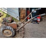 Vintage Mayfield two wheel tiller/plough powered by a Villiers engine