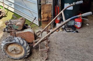 Vintage Mayfield two wheel tiller/plough powered by a Villiers engine