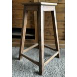 Industrial oak lab stool, 77cm high